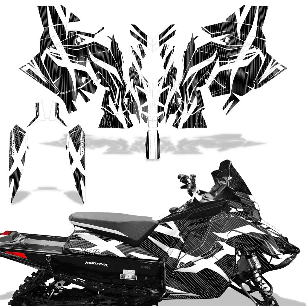 Zooted - BLACK background WHITE design