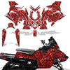 Skulls & Butterflies - RED background BLACK design