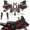 Skulls & Butterflies - BLACK background RED design