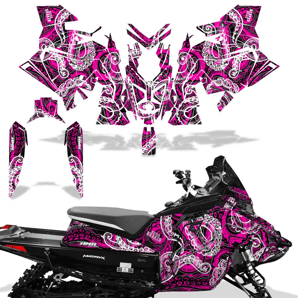 Psycho Kraken - BLACK background PINK design