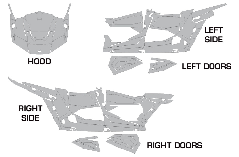 Polaris RZR 1000 4-Door Graphics (2014-2018)