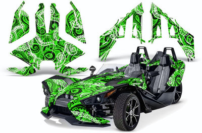 Psycho Kraken - Green Background Black Design