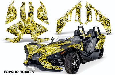 Psycho Kraken - Yellow Background Black Design