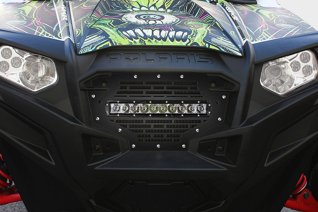 Custom Grille for Polaris RZR 900 & RZR 800 with LED Light Bar (2011-2014) - Bricks