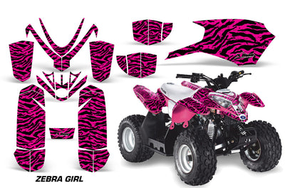 Zebra Girl - PINK Background / BLACK design