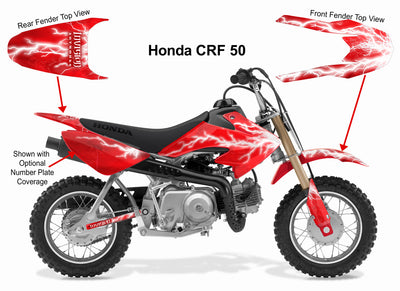 CRF 50 Graphics - Ride the Lightning - Red