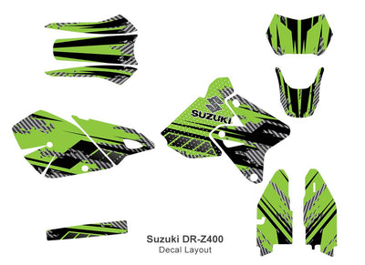 Racer X - Bright Green Background, Black Stripes