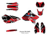 Racer X - Black Background, Red Stripes