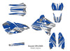 Racer X - Blue Background, Silver Stripes