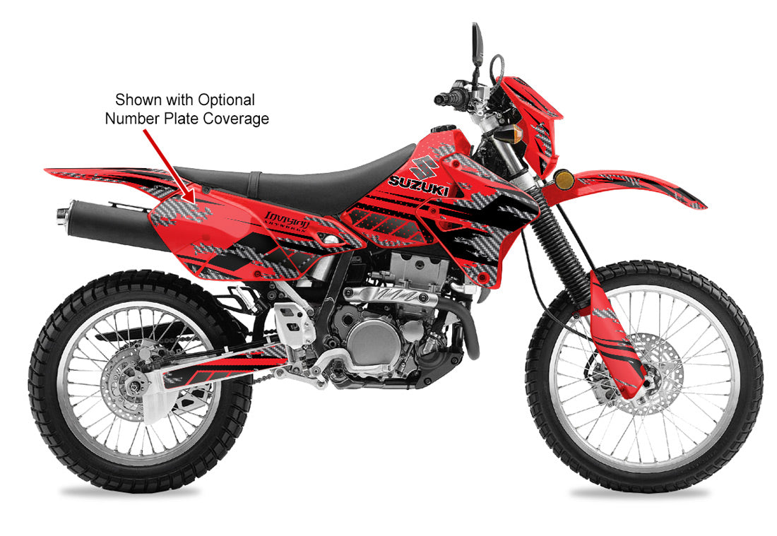 Racer X - Red Background, Black Stripes