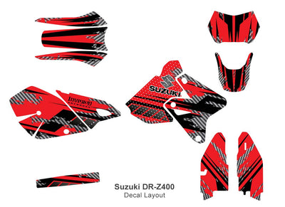 Racer X - Red Background, Black Stripes