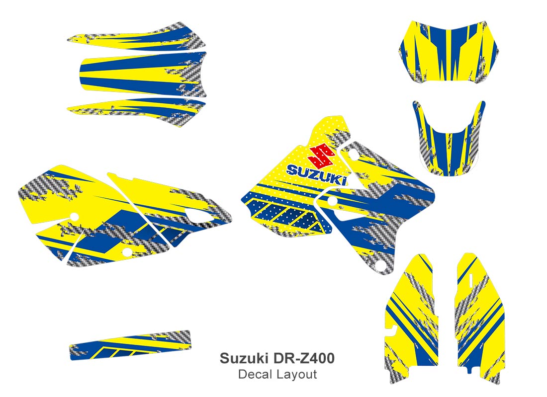 Racer X - Yellow Background, Blue Stripes