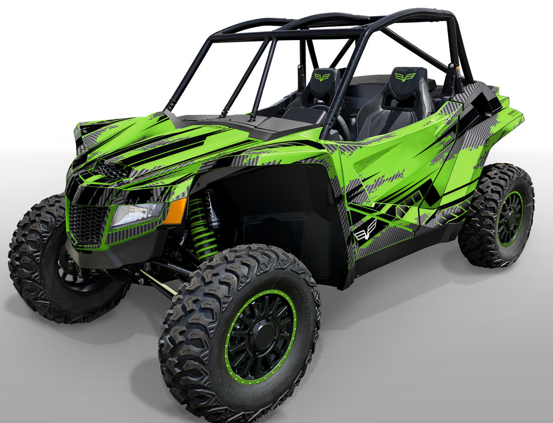 Racer X - Bright Green background / Black Design