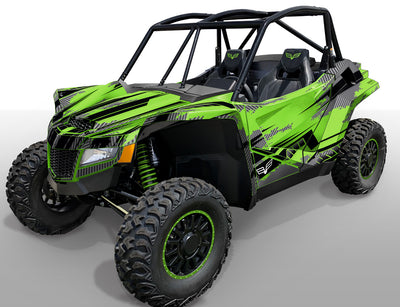 Racer X - Bright Green background / Black Design