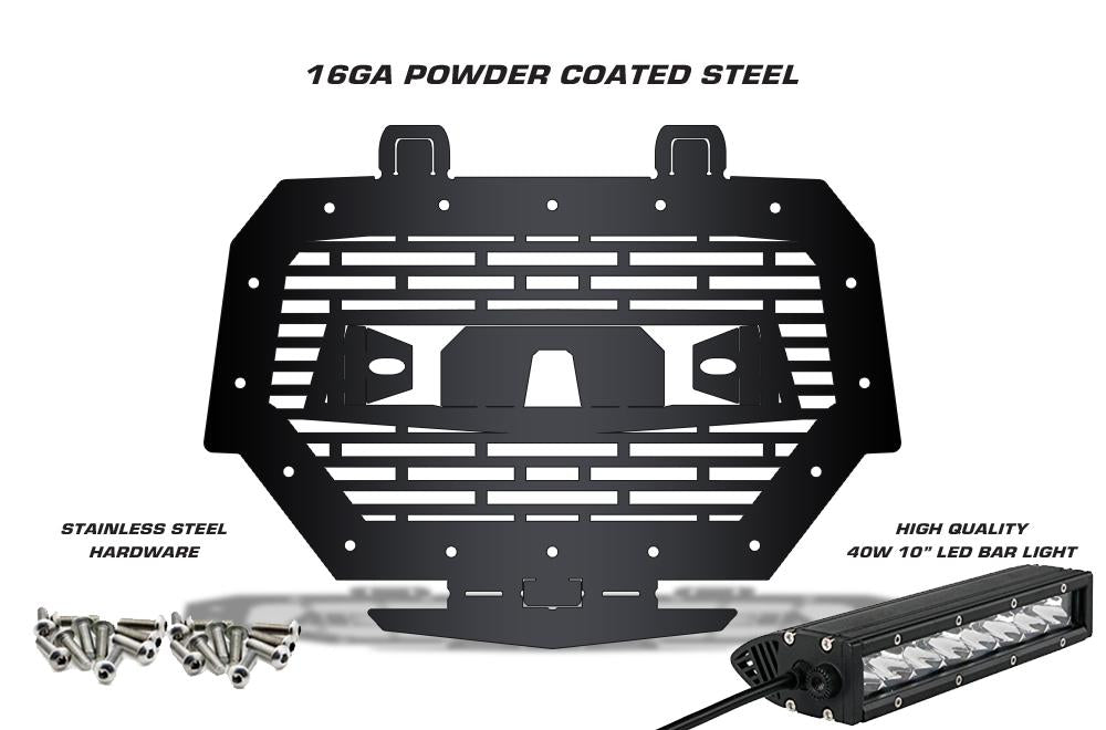Custom Grille for Polaris RZR 1000 & RZR 900S with LED Light Bar (2014-2018)