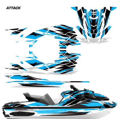 Attack - Aqua Blue design
