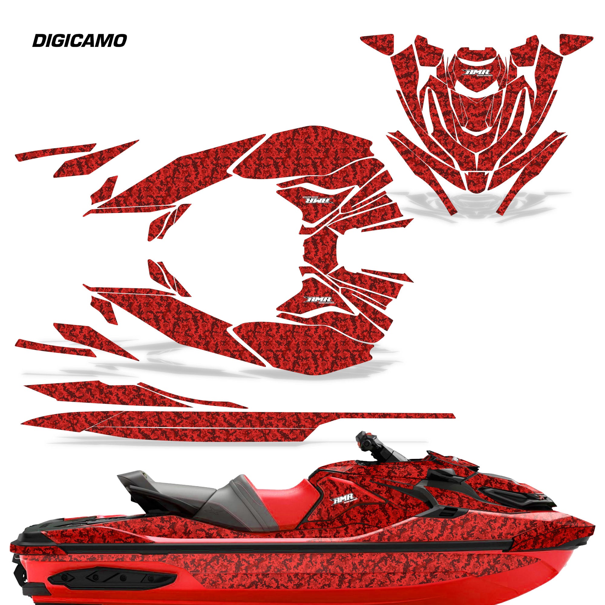 Digi Camo - Red design