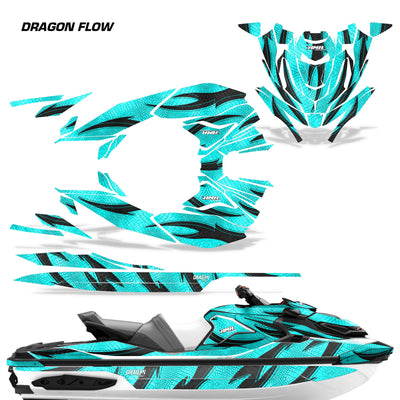 Dragon Flow - Teal Design