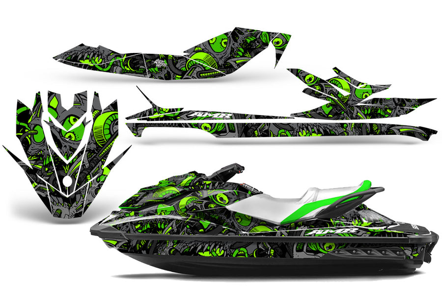 Green Tune In Design wrap on Sea-Doo GTI watercraft (2011–2019)