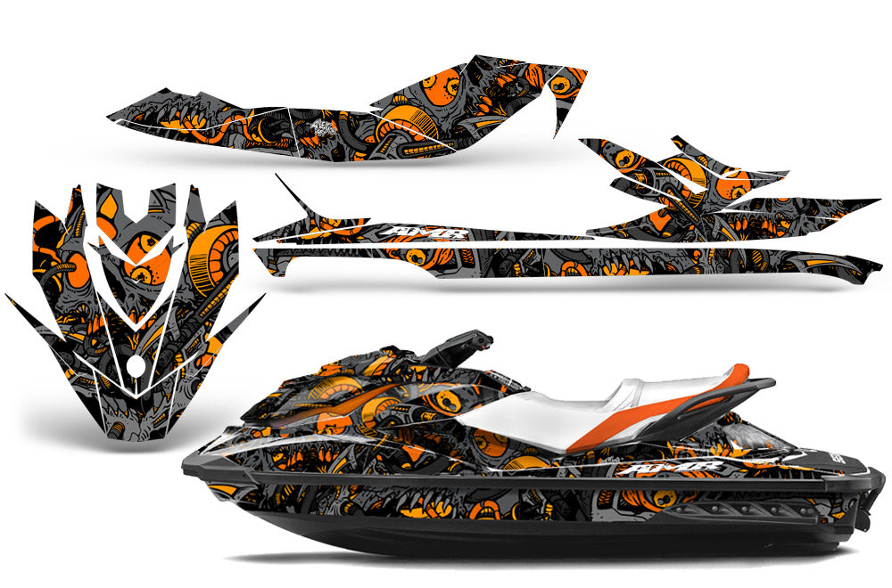 Orange Tune In Design wrap on Sea-Doo GTI watercraft (2011–2019)