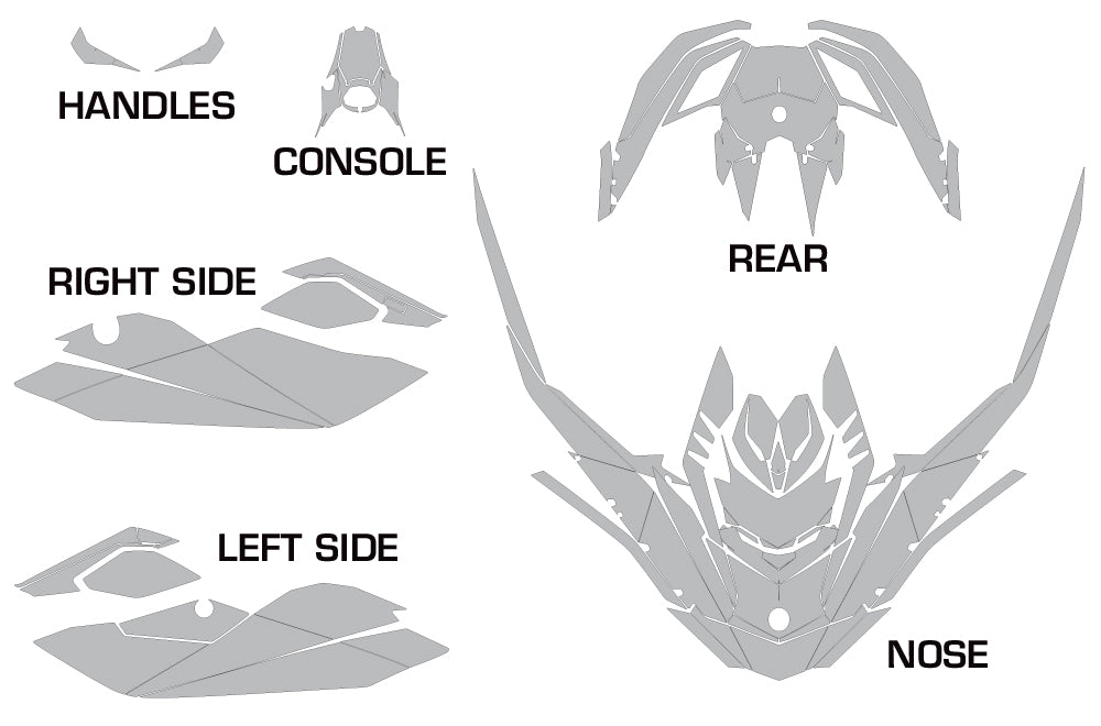 Sea Doo Bombardier Spark (3 UP) Jet Ski Graphics (2015-2018)