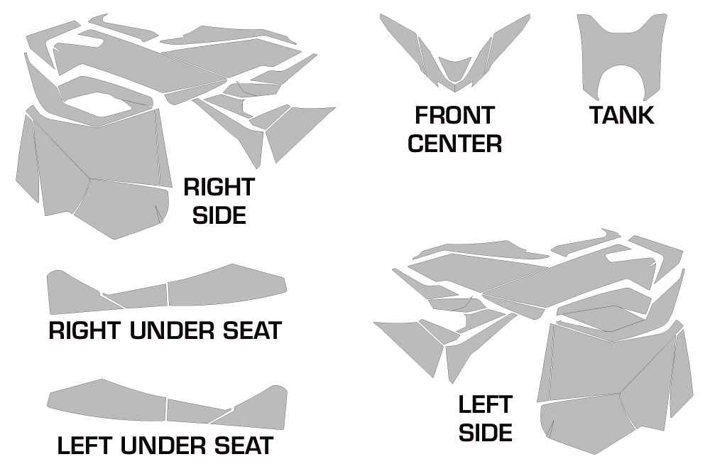 Ski Doo Rev XM Summit Sled Snowmobile Graphic Wrap Kit (2013-2016)