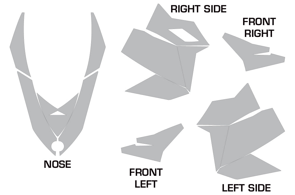 Ski Doo Rev XP Sled Snowmobile Graphic Wrap Kit (2008-2012)