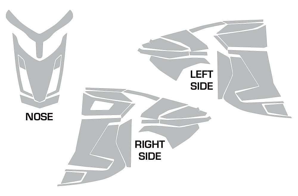 Ski Doo Rev XR Sled Snowmobile Graphics Wrap Kit  (2013-2016)