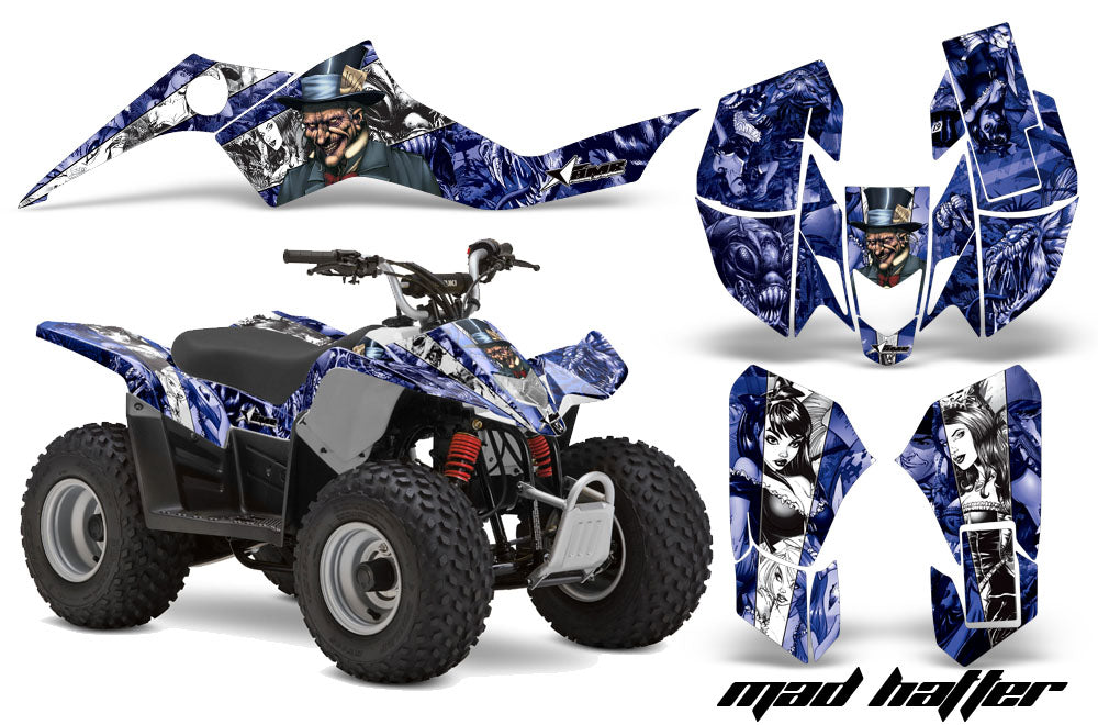 Mad Hatter - BLUE background WHITE design