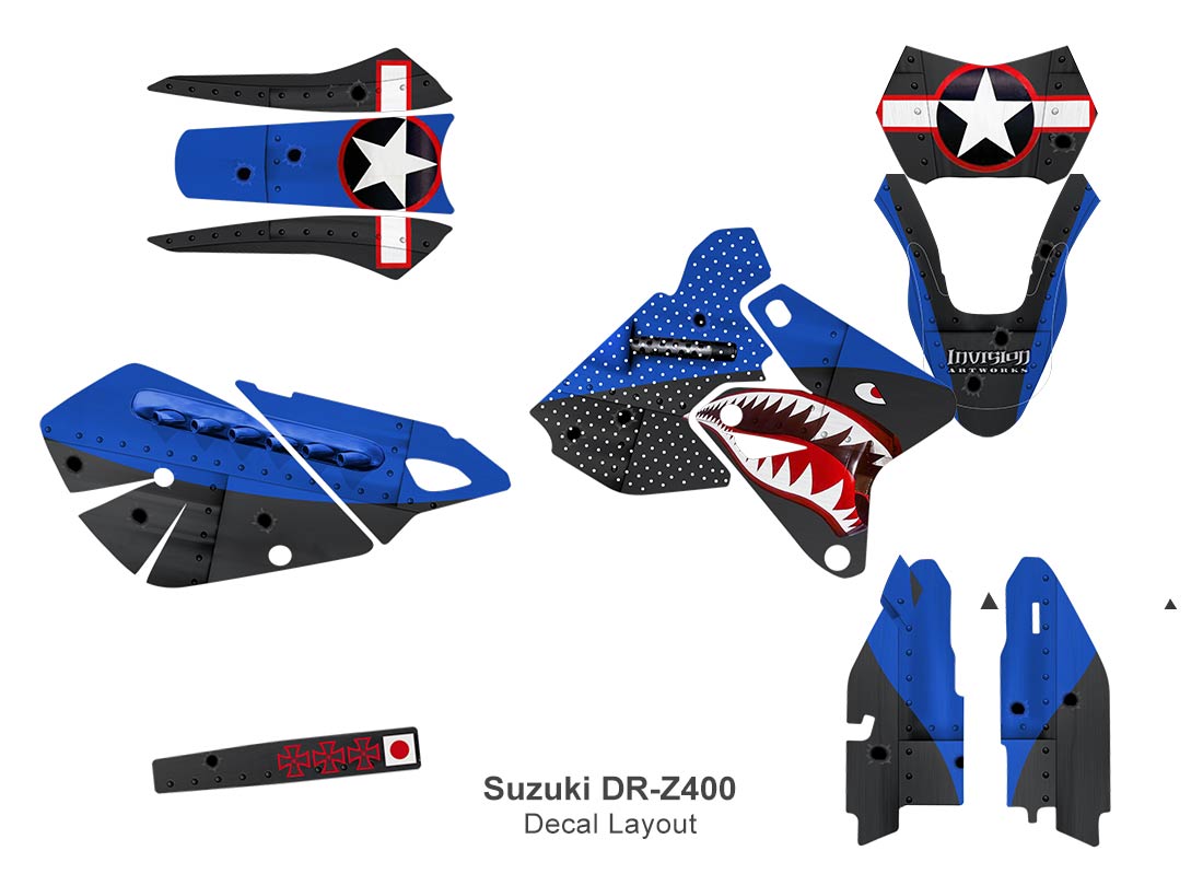 War Machine - Blue background / Black design