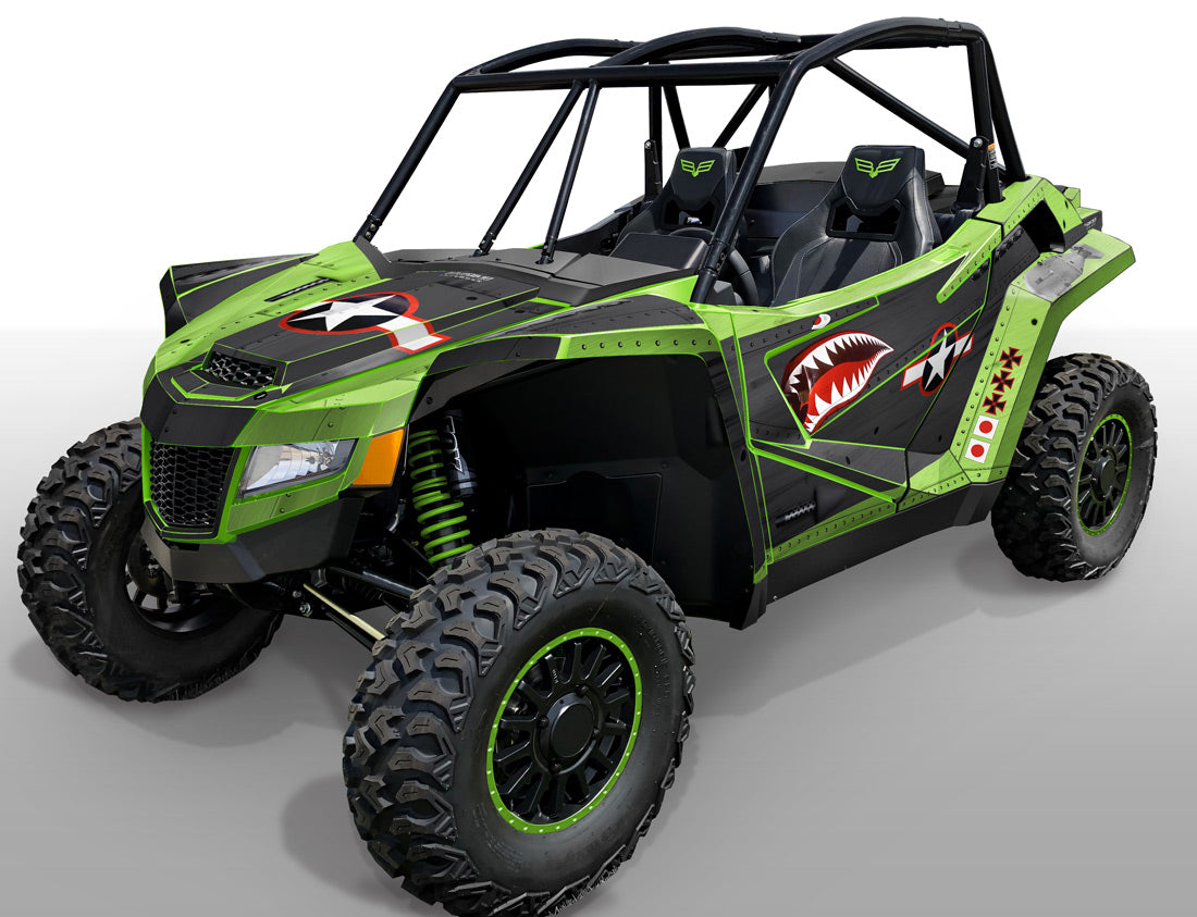 War Machine - Bright Green background / Black design