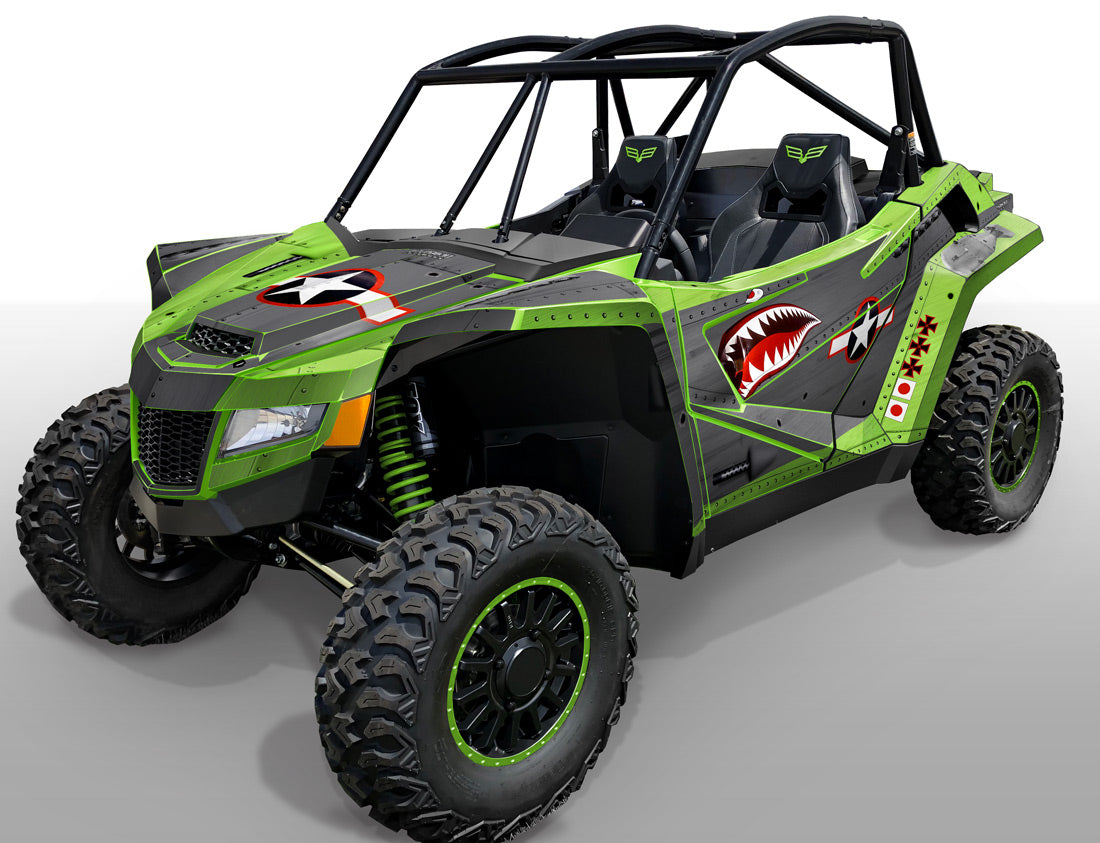 War Machine - Bright Green background / Gray design