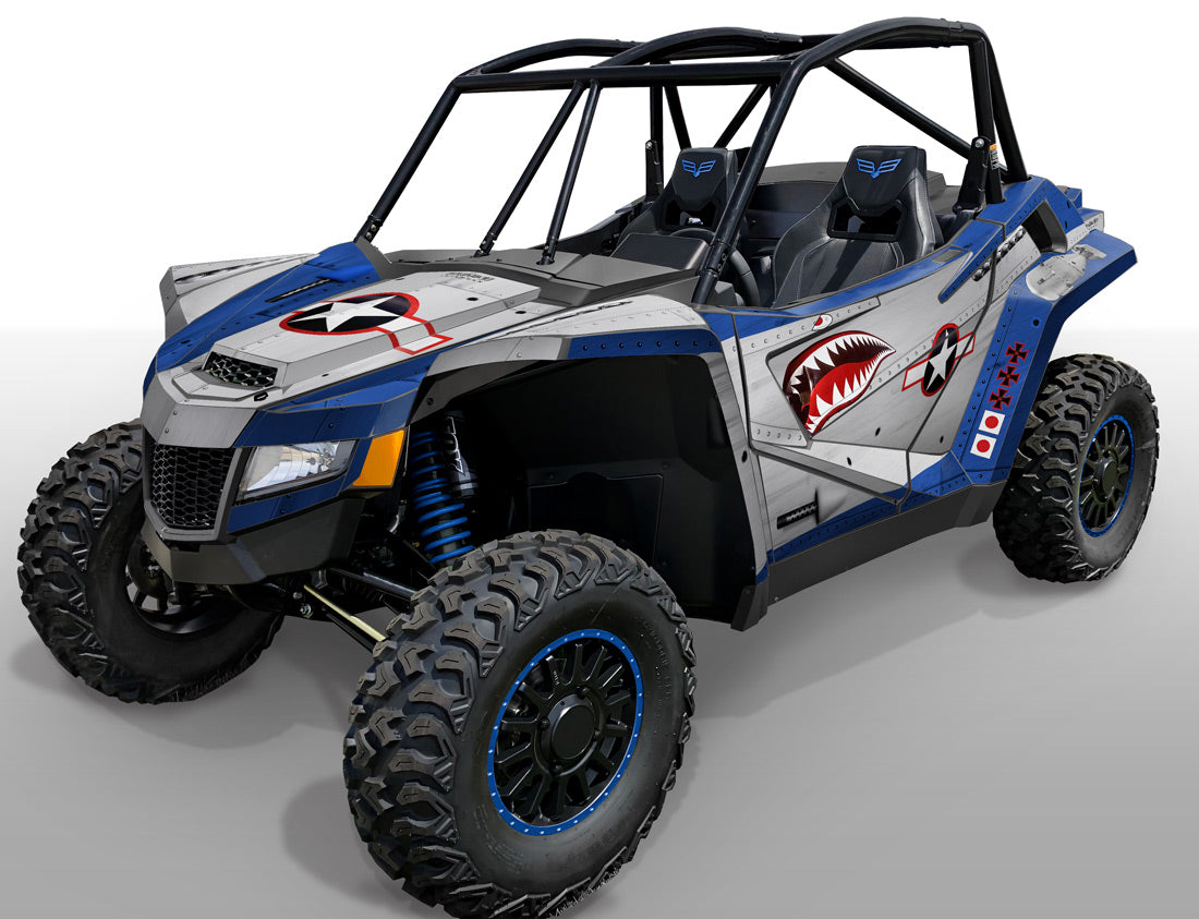 War Machine - Blue background / Silver design