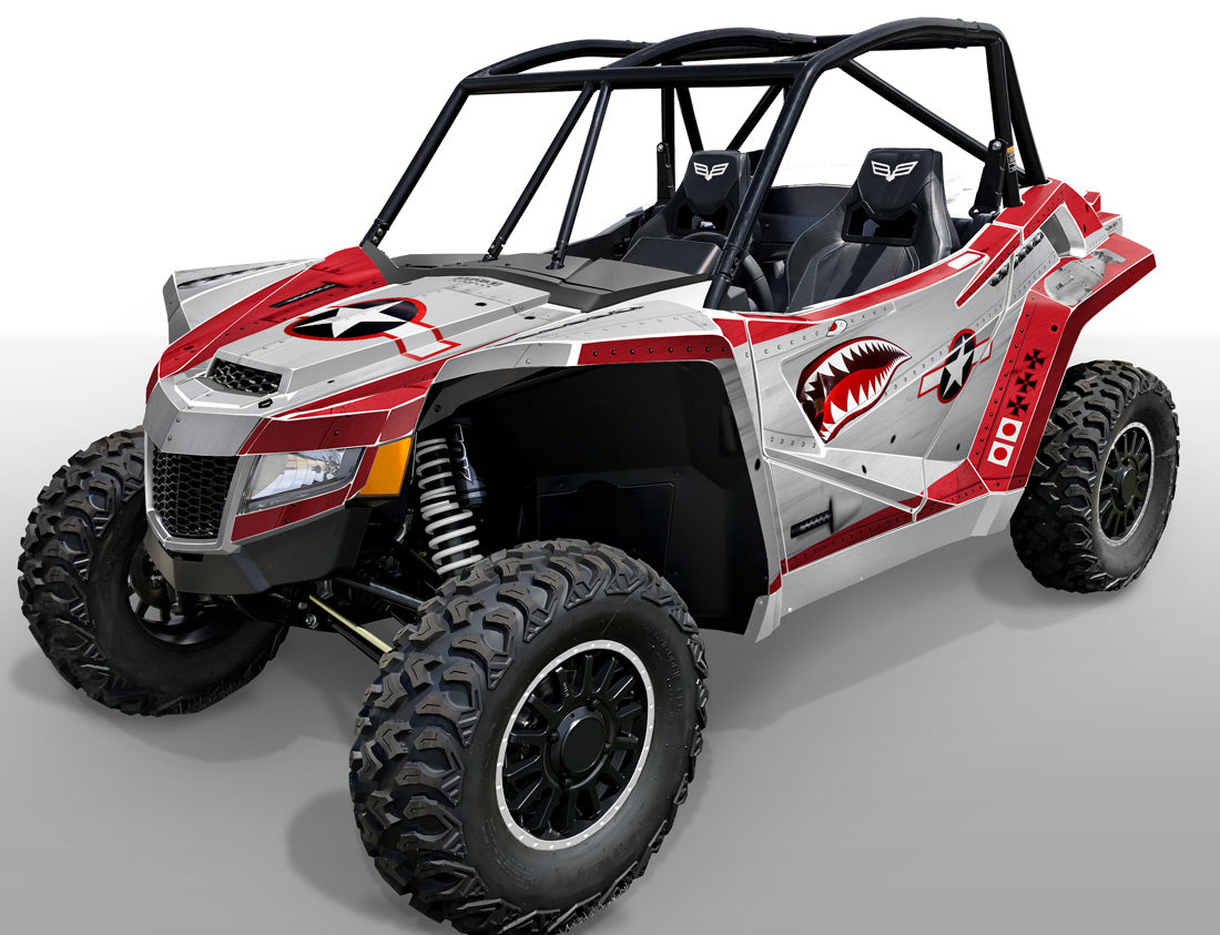 War Machine - Red background / Silver design