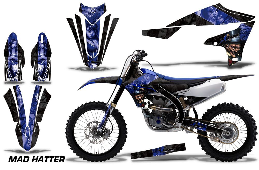 Mad Hatter - BLACK background BLUE design