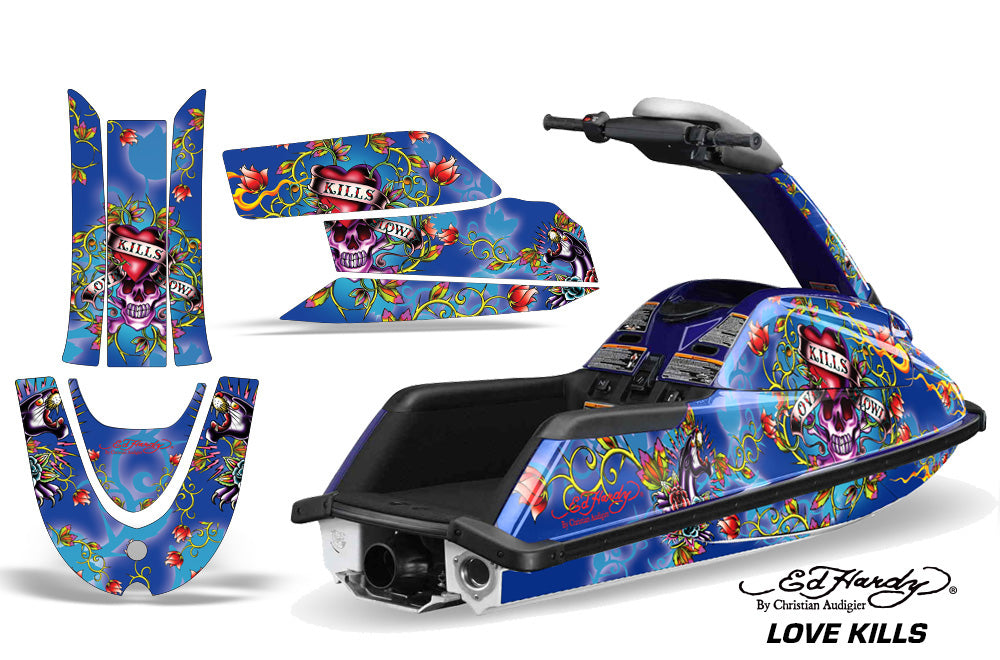 Ed Hardy Love Kills - BLUE background