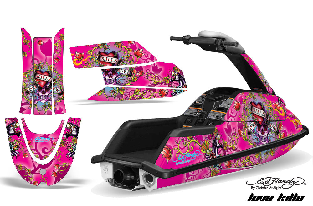 Ed Hardy Love Kills - PINK background