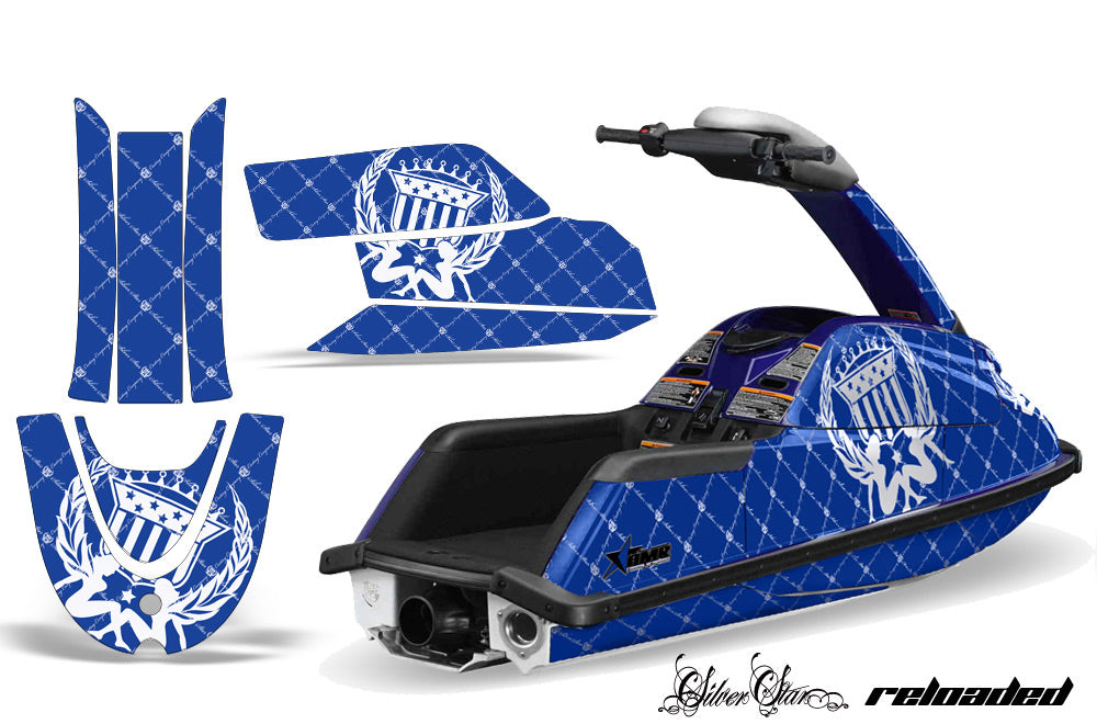 Reloaded - BLUE background WHITE design