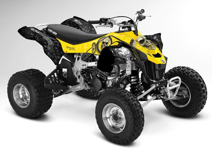 Adrenaline Junkie in Black & Yellow Background