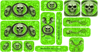 Bright Green Design Color Universal Sticker Sets - ATV Graphics