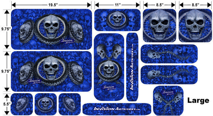 Blue Design Color  LARGE Measurements