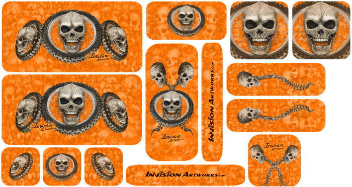 Orange Design Color Universal Sticker Sets - ATV Graphics
