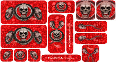 Red Design Color Universal Sticker Sets - ATV Graphics