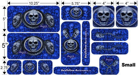 Blue Design Color  SMALL Measurements