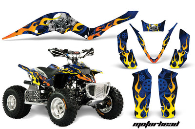 Motor Head - Blue Background ATV Graphics