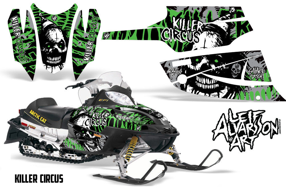 Killer Circus - Silver Background Green Design