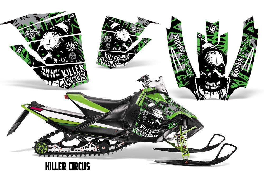 Killer Circus - Silver Background Green Design