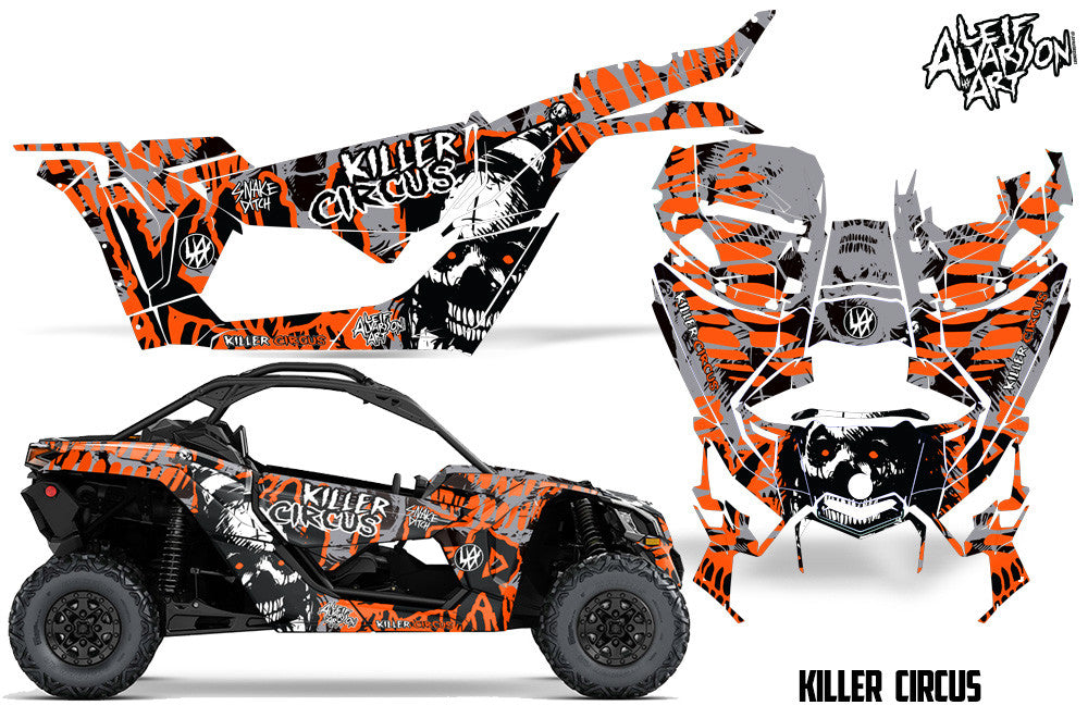 Killer Circus - Silver Background Orange Design