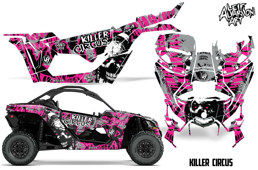 Killer Circus - Silver Background Pink Design