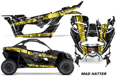 Mad Hatter - Black Background Yellow Design
